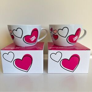 2 Valentine Heart Mugs T Mobile Tuesdays Limited Edition